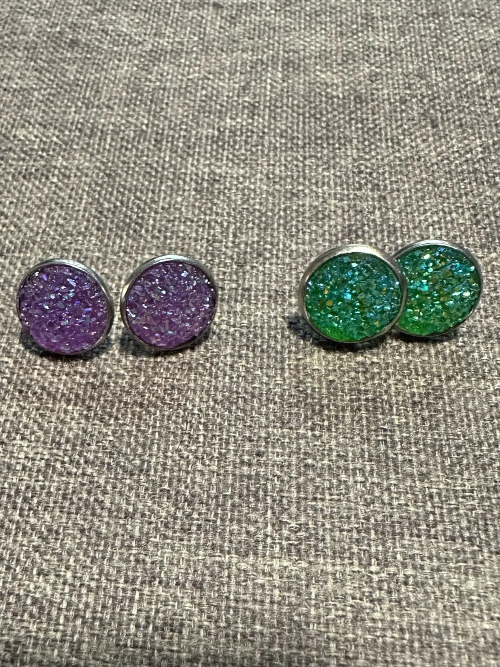 Beautiful Aqua Blue and Lilac Earrings New